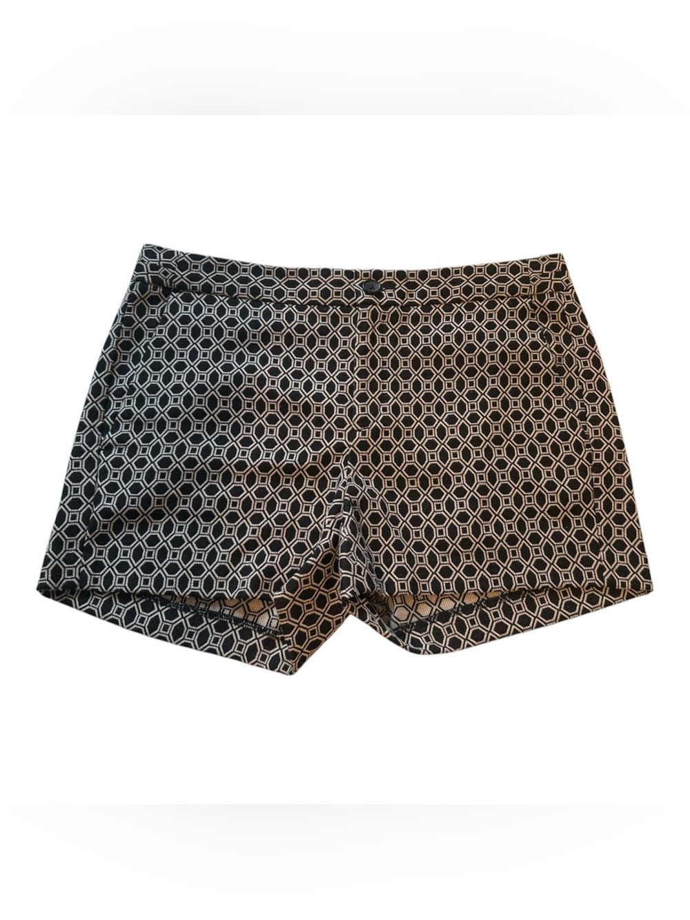 Banana Republic Black & White Geometric Shorts Like New Sz 4